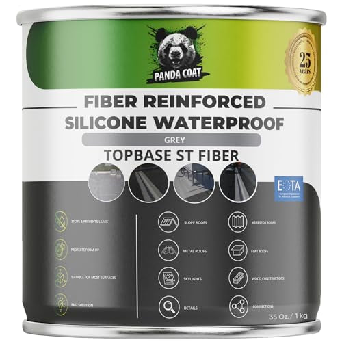 PandaCoat TopBase ST Fiber glass-fibre reinforced silicone waterproofing, grey, 1 kg