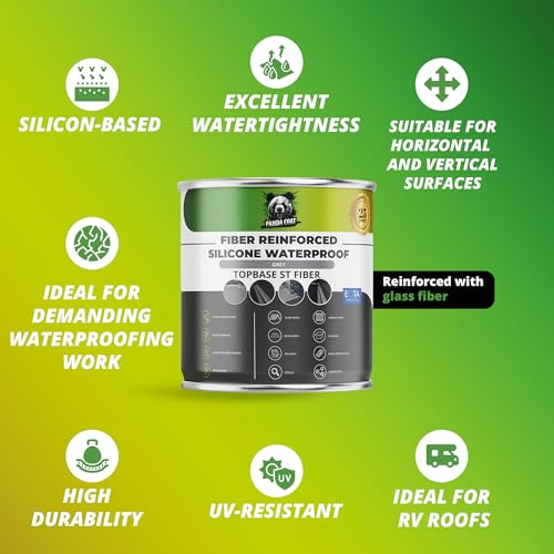 PandaCoat TopBase ST Fiber glass-fibre reinforced silicone waterproofing, grey, 1 kg