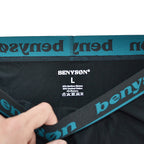BENYSON men's bamboo viscose boxer shorts, 3 pcs, green, black, blue