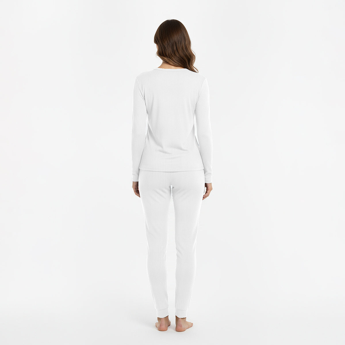 HEAT BOOSTER women's thermal trousers with soft fleece inside, white