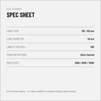 Thermal labels 100x150 mm, 500 labels per roll