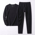 GAUBERT 150 men's merino wool thermal underwear set, black