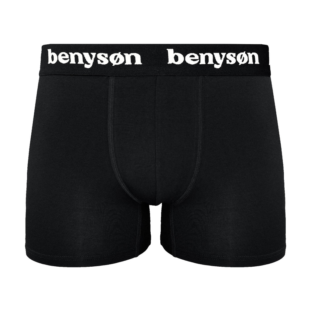 BENYSON men's bamboo viscose boxer shorts, 3 pcs, green, black, blue