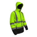 High-visibility softshell jacket with fleece
