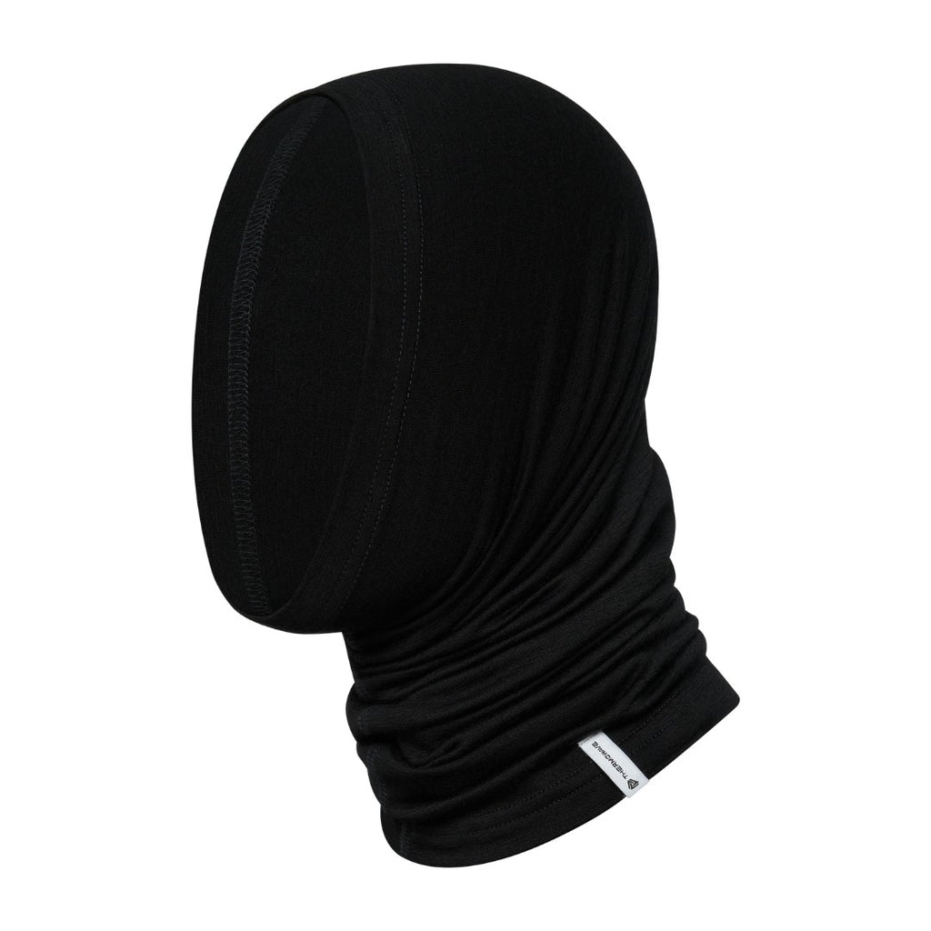 Merino wool neck gaiter / balaclava, black