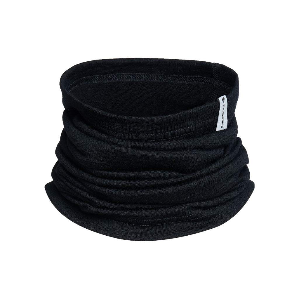 Merino wool neck gaiter / balaclava, black