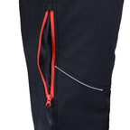 Softshell winter trousers with detachable braces, black