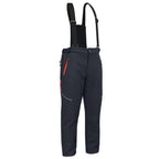 Softshell winter trousers with detachable braces, black