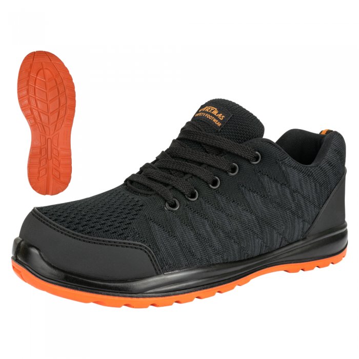 BTEX SB work shoes with orange sole