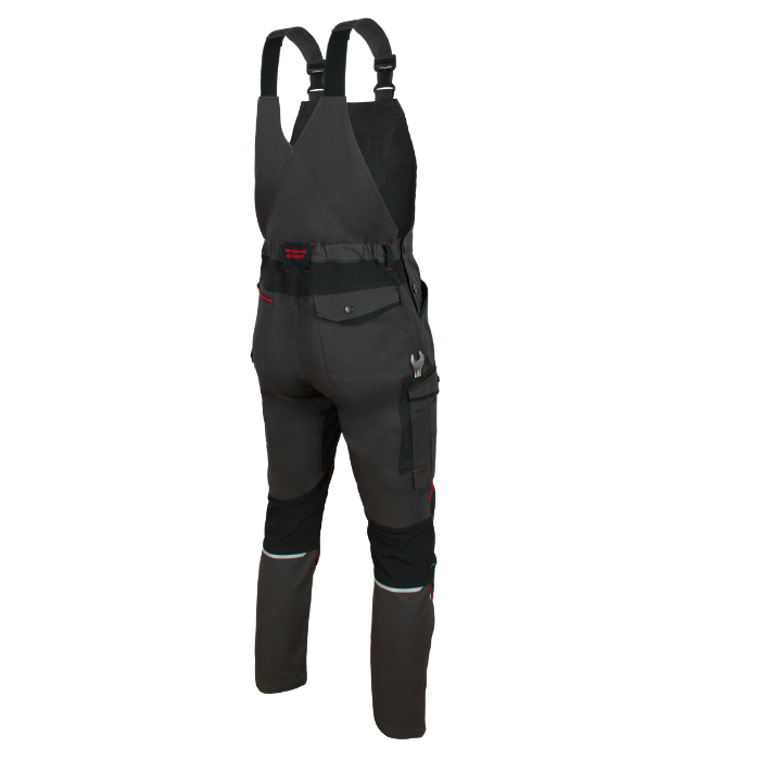 PROFESSIONAL 4 Dynamic Stretch work bib trousers, grey