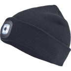 Winter hat with LED light, grey