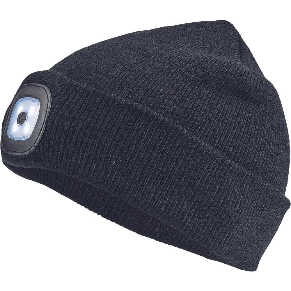 Winter hat with LED light, grey