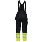 Reflex winter softshell trousers with Hi-Vis details, black