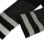 Winter work bib trousers with reflective tapes, black