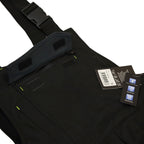 Winter work bib trousers with reflective tapes, black