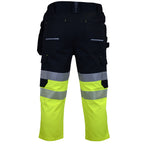 Reflex stretch work knee-length shorts, black