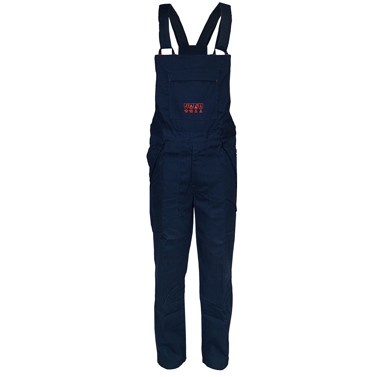 Flame-retardant antistatic welding bib trousers
