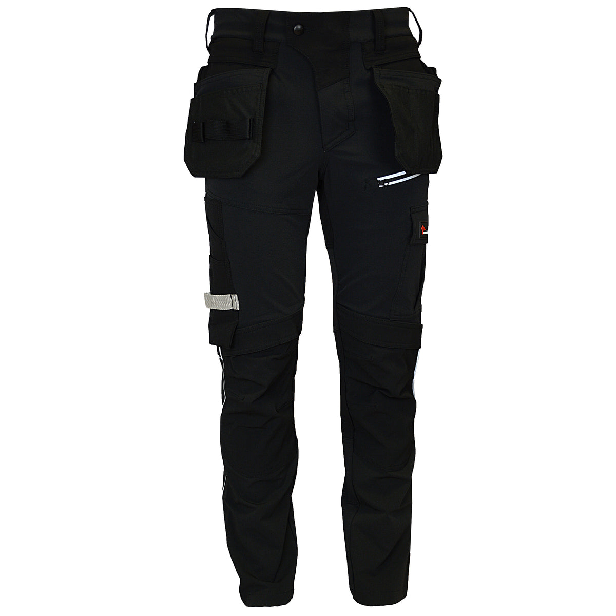 CROSS STRETCH black stretch work trousers with detachable holster pockets