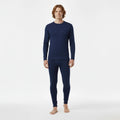 GAUBERT 150 men's merino wool thermal underwear set, navy