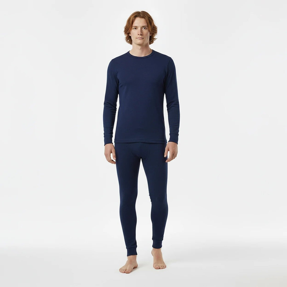 GAUBERT 150 men's merino wool thermal underwear set, navy