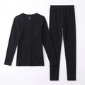 GAUBERT 152 women's merino wool thermal underwear set, black