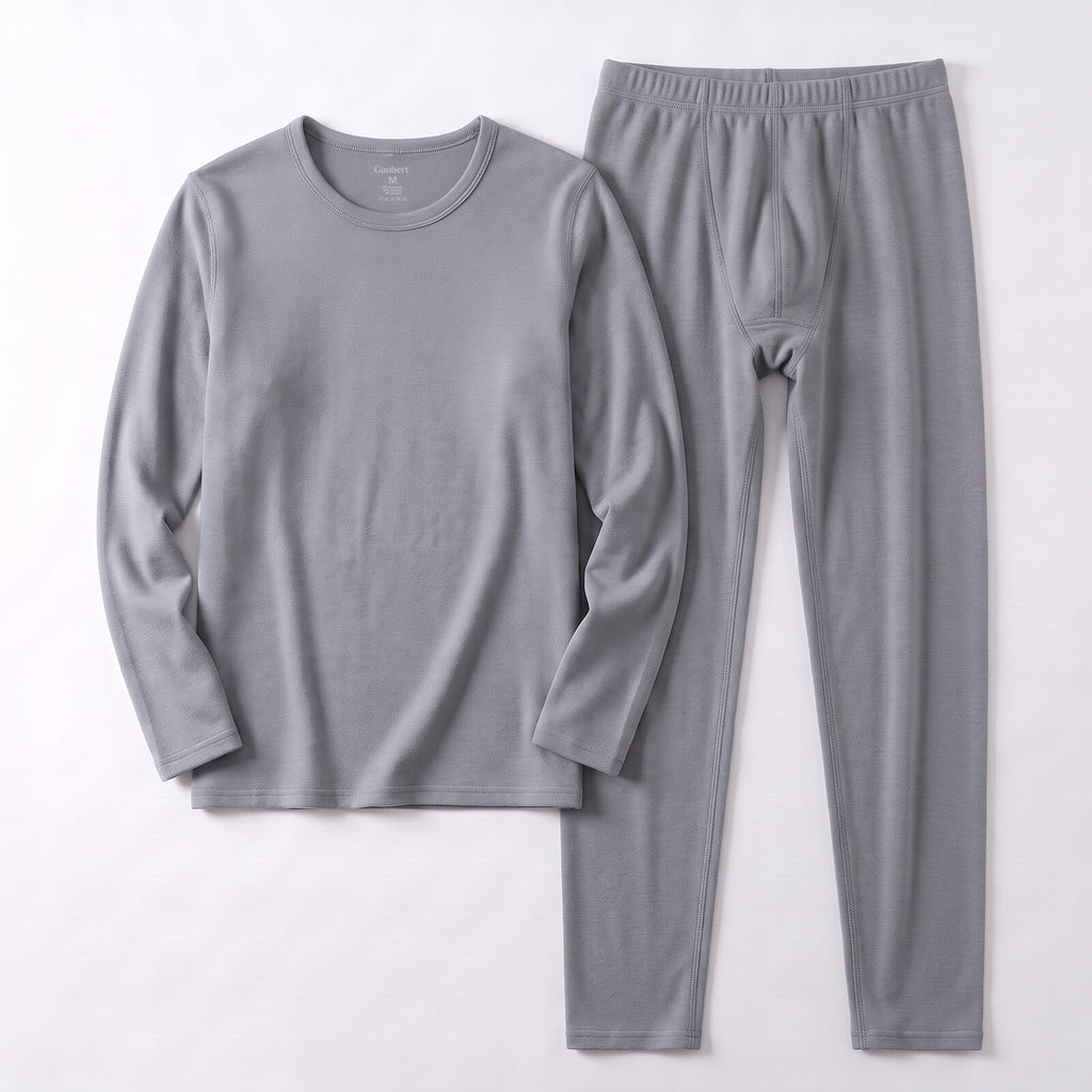 GAUBERT 150 men's merino wool thermal underwear set, grey
