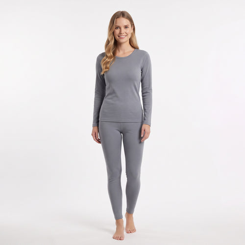 GAUBERT 152 women's merino wool thermal underwear set, grey
