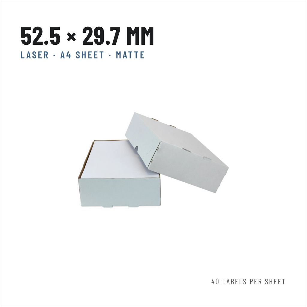 Riven Supply A4 labels, 52.5x29.7 mm, 40 per sheet, 500 sheets