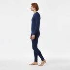 GAUBERT 150 men's merino wool thermal underwear set, navy