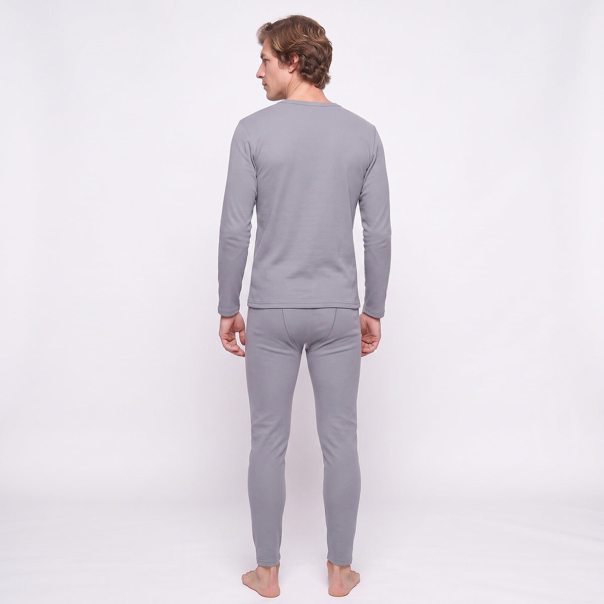 GAUBERT 150 men's merino wool thermal underwear set, grey