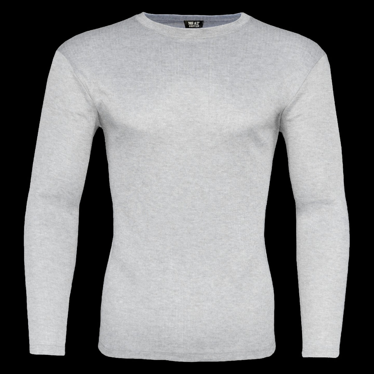 HEAT BOOSTER men's long-sleeve thermal top with soft fleece inside, grey