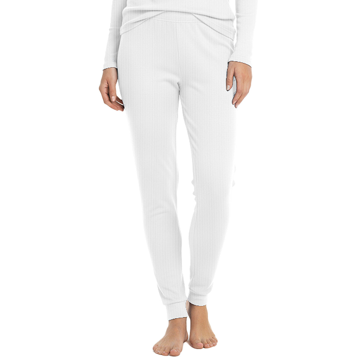 HEAT BOOSTER women's thermal trousers with soft fleece inside, white