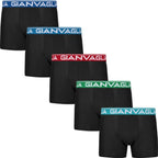 GIANVAGLIA Basic 026 men's cotton boxer briefs with coloured waistbands, 10 pcs