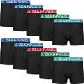 GIANVAGLIA Basic 026 men's cotton boxer briefs with coloured waistbands, 10 pcs